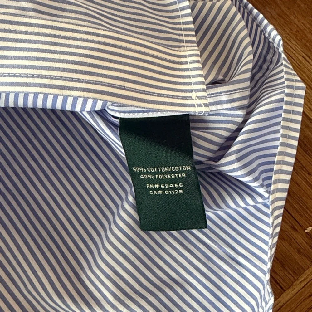 Boys Ralph Lauren Striped Oxford Shirt Size 16